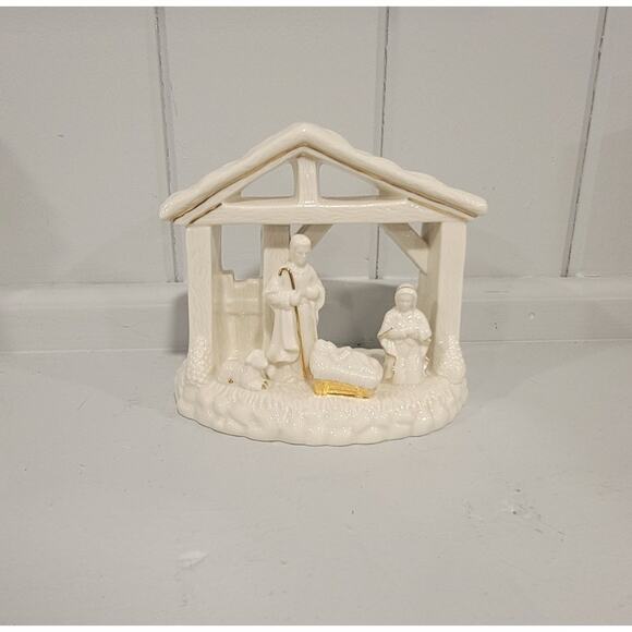 Mikasa Holiday Elegance Mini Nativity Scene Figurine Fine Porcelain Christmas - Picture 1 of 13